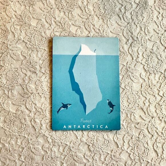 Protect Antarctica Magnet with Orcas - Picture 2 of 7